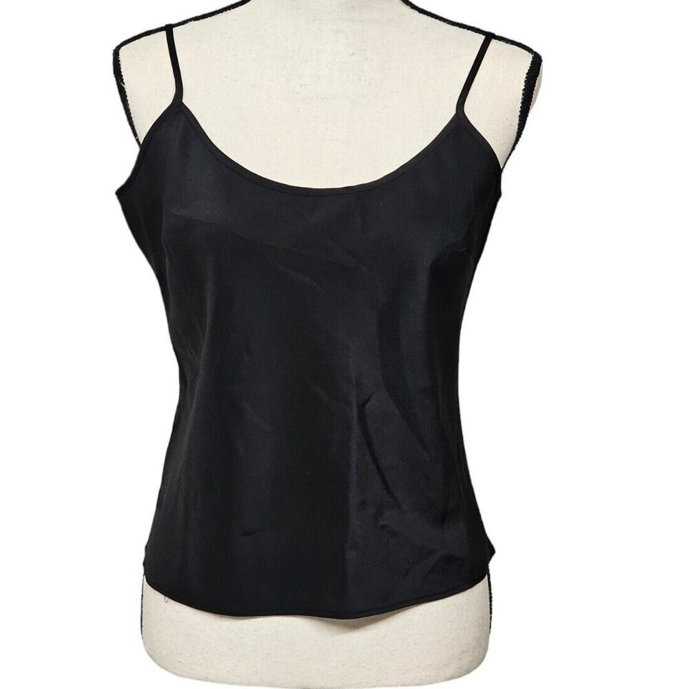 Talbots Y2K Camisole Top Size 6 Y2K Black Tank Shirt Grunge Fairy Neutral